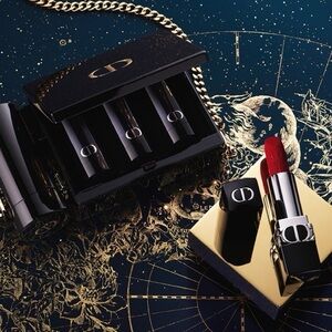 NEW Limited Edition Rouge DIOR Minaudière Holiday Clutch and Lipstick Set